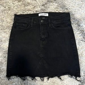 Worn once black denim skirt